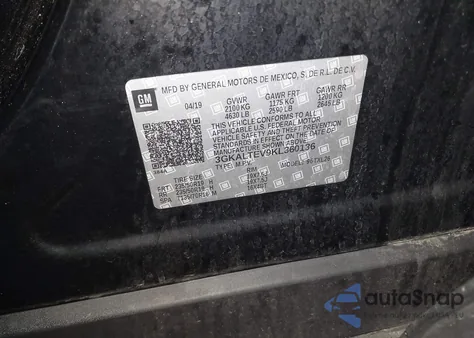 2019 GMC Terrain Sle z USA, uszkodzony, nr VIN 3GKALTEV9KL360136